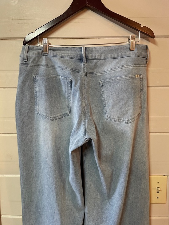 Halara Flex Asymmetric Low Rise Wide Leg Jeans Light Wash Blue Size Large. - Picture 6 of 12